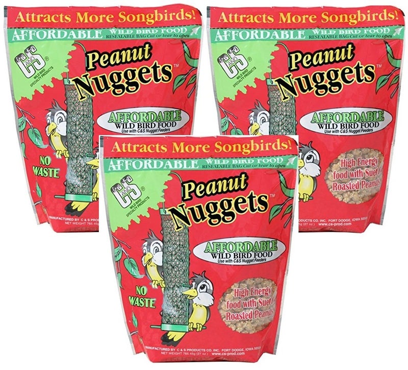 C&S Products Peanut Wild Bird Nuggets [Set of 3]